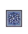 Ferragamo Geometrical Renaissance Print Cashmere Shawl In Blue