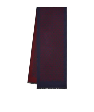 Ferragamo Gancini Jacquard Scarf In Blue