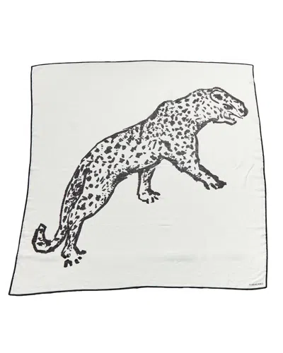 Ferragamo Printed Silk Scarf In White