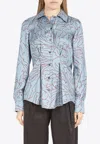 Ferragamo Printed Silk Shirt