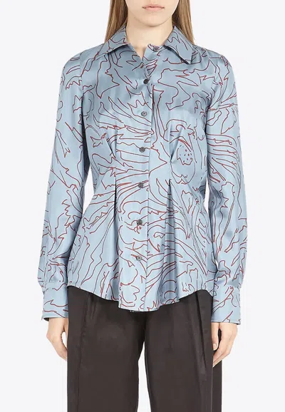 Ferragamo Printed Silk Shirt