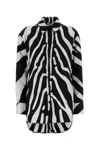 Ferragamo Animal Print Silk Button-up Shirt In Multi