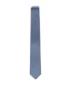 Ferragamo Printed Silk Tie In Blue