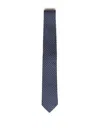 Ferragamo Printed Silk Tie In Blue