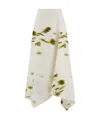 Ferragamo Printed Handkerchief Skirt In White