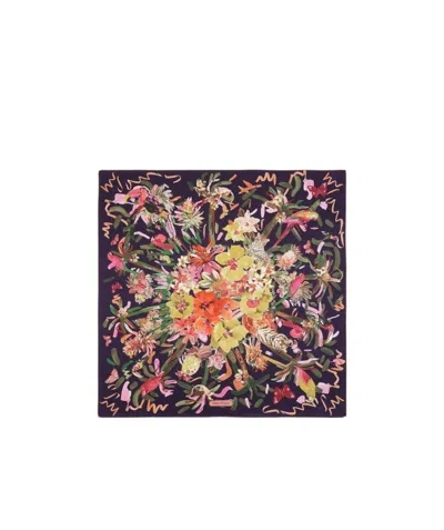 Ferragamo Printed Square Scarf In Black
