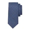 Ferragamo Gancini Printed Tie In Blue
