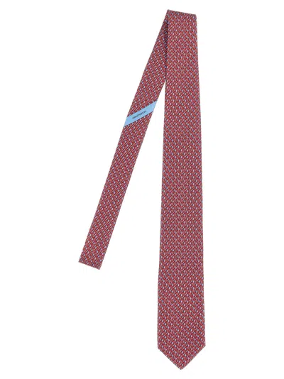 Ferragamo Printed Tie Ties, Papillon In Multi