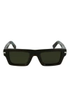 Ferragamo Prisma 50mm Rectangular Sunglasses In Green