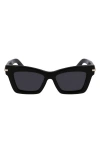 Ferragamo Prisma 52mm Modified Rectangular Sunglasses In Black