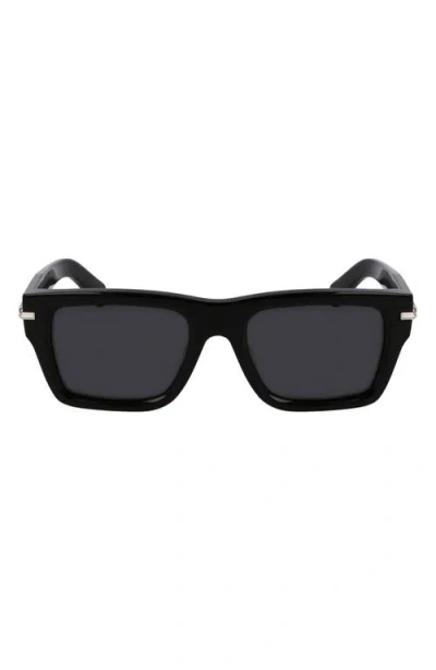 Ferragamo Geometric Frame Sunglasses In Black
