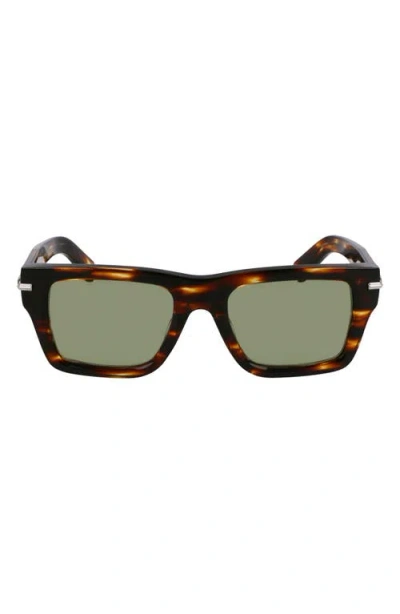 Ferragamo Prisma 53mm Modified Rectangular Sunglasses In Multi