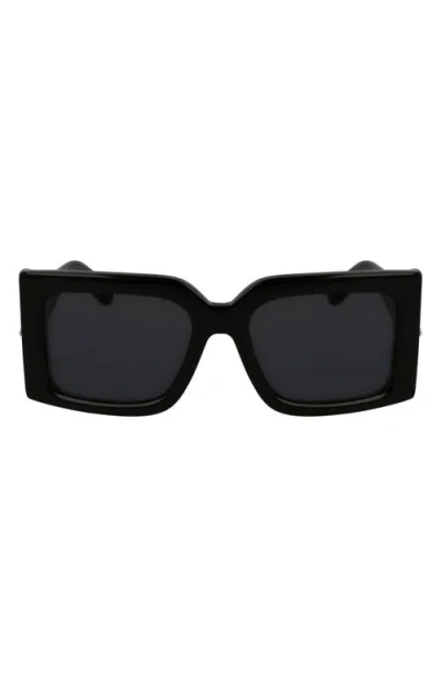 FERRAGAMO FERRAGAMO PRISMA 55MM MODIFIED RECTANGULAR SUNGLASSES