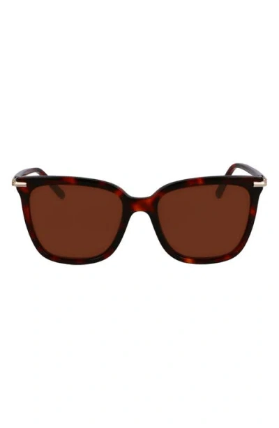 FERRAGAMO FERRAGAMO PRISMA 56MM MODIFIED BUTTERFLY SUNGLASSES
