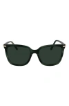 Ferragamo Prisma 56mm Modified Butterfly Sunglasses In Striped Green