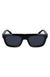 Ferragamo Prisma 56mm Square Sunglasses In Black
