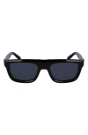 Ferragamo Prisma 56mm Square Sunglasses In Black