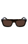 Ferragamo Prisma 56mm Square Sunglasses In Brown