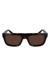 Ferragamo Prisma 56mm Square Sunglasses In Brown