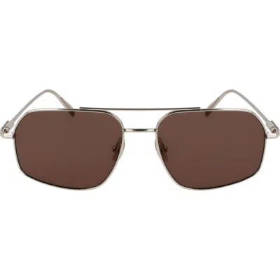 FERRAGAMO FERRAGAMO PRISMA 58MM NAVIGATOR SUNGLASSES