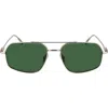 Ferragamo Prisma 58mm Navigator Sunglasses In Metallic