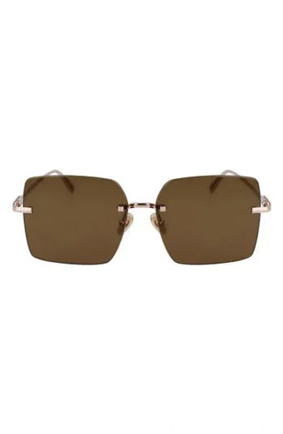 FERRAGAMO FERRAGAMO PRISMA 60MM RECTANGULAR SUNGLASSES