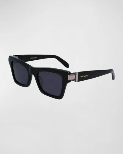 Ferragamo Prisma Acetate Cat-eye Sunglasses In Black