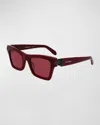 Ferragamo Burgundy Cat Eye Ladies Sunglasses Sf2013s 606 52 In Burgundy