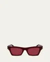 Ferragamo Prisma Acetate Cat-eye Sunglasses In Burgundy