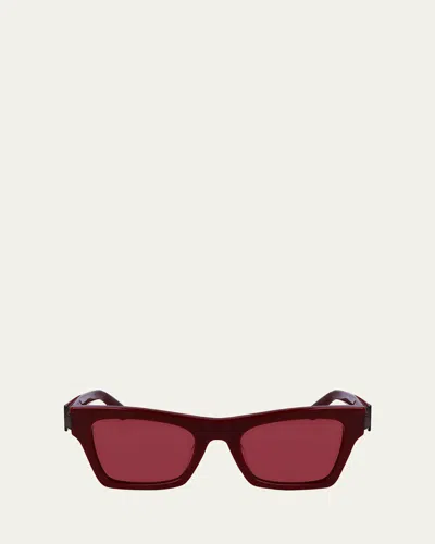 Ferragamo Prisma Acetate Cat-eye Sunglasses In Burgundy