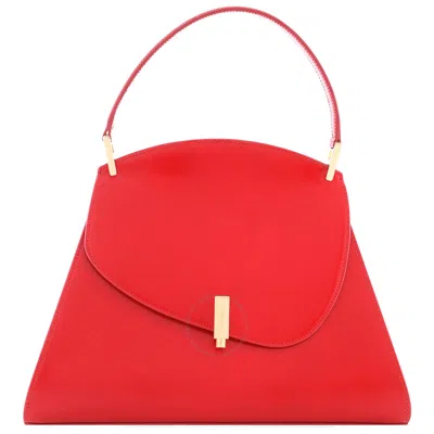 Ferragamo Prisma M Geometric Handbag In Red