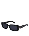 Ferragamo Gancini Evolution 52mm Rectangular Sunglasses In Black/gray Solid