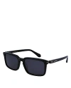 Ferragamo Prisma Rectangular Sunglasses, 56mm In Black/blue Solid