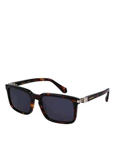 Ferragamo Prisma Rectangular Sunglasses, 56mm In Tortoise/blue Solid