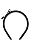 Ferragamo Cerchietto In Pelle Nera  Donna