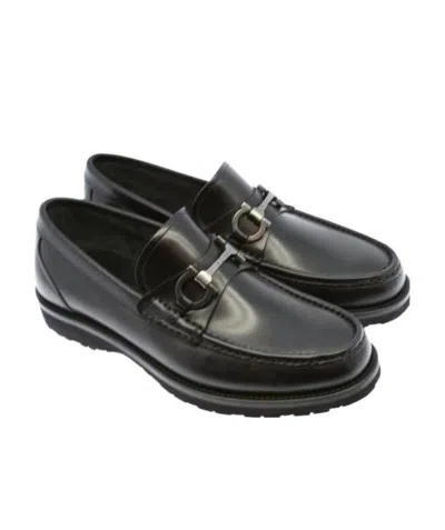 Ferragamo Pueblo Series Business Casual Shoes In Black