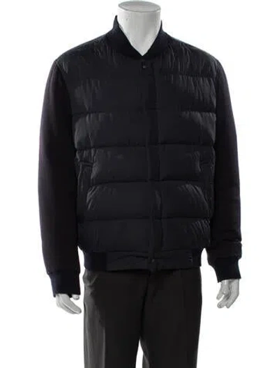 Pre-owned Ferragamo Puffer Coat In Blue