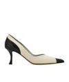 Ferragamo Pump Shoe With Inlays In Nude