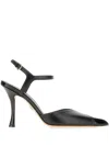 Ferragamo Pump With Contrasting Inlays In Black
