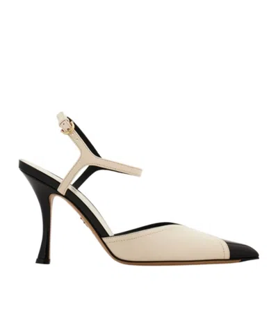 FERRAGAMO PUMP WITH CONTRASTING INLAYS