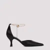 Ferragamo 70mm Cable-link Chain Satin-finish Pumps