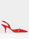 Ferragamo Gylla 70 Slingback In Flame Red In Black