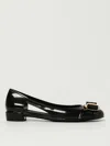 Ferragamo Nara Jelly Cutout Bow Ballerina Flats In Black