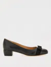Ferragamo Woman Pumps Black Size 7.5 Lambskin In Black