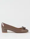 Ferragamo Vara Bow Patent Leather Pumps In Dark