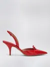 Ferragamo Gylla 70 Slingback In Flame Red In Red
