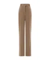 Ferragamo Pure Wool Tailored Trouser In Brown