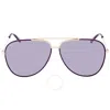 Ferragamo Purple Pilot Unisex Sunglasses Sf131s 736 60 In Purple