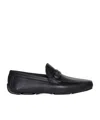 Ferragamo Push On Loafers In Black