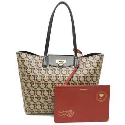 Pre-owned Ferragamo Pvc Leather Tote Bag () In Multi
